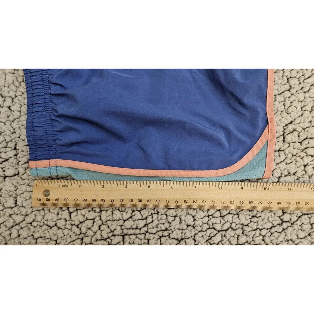 Nike Girls XL Blue Pink Dri-FIT Tempo Running Athletic Shorts Mesh Trim Built-In